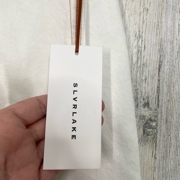 NWT SLVRLAKE London Short Natural White Relaxed High Rise Jorts Coastal Size 32 - Picture 5 of 7